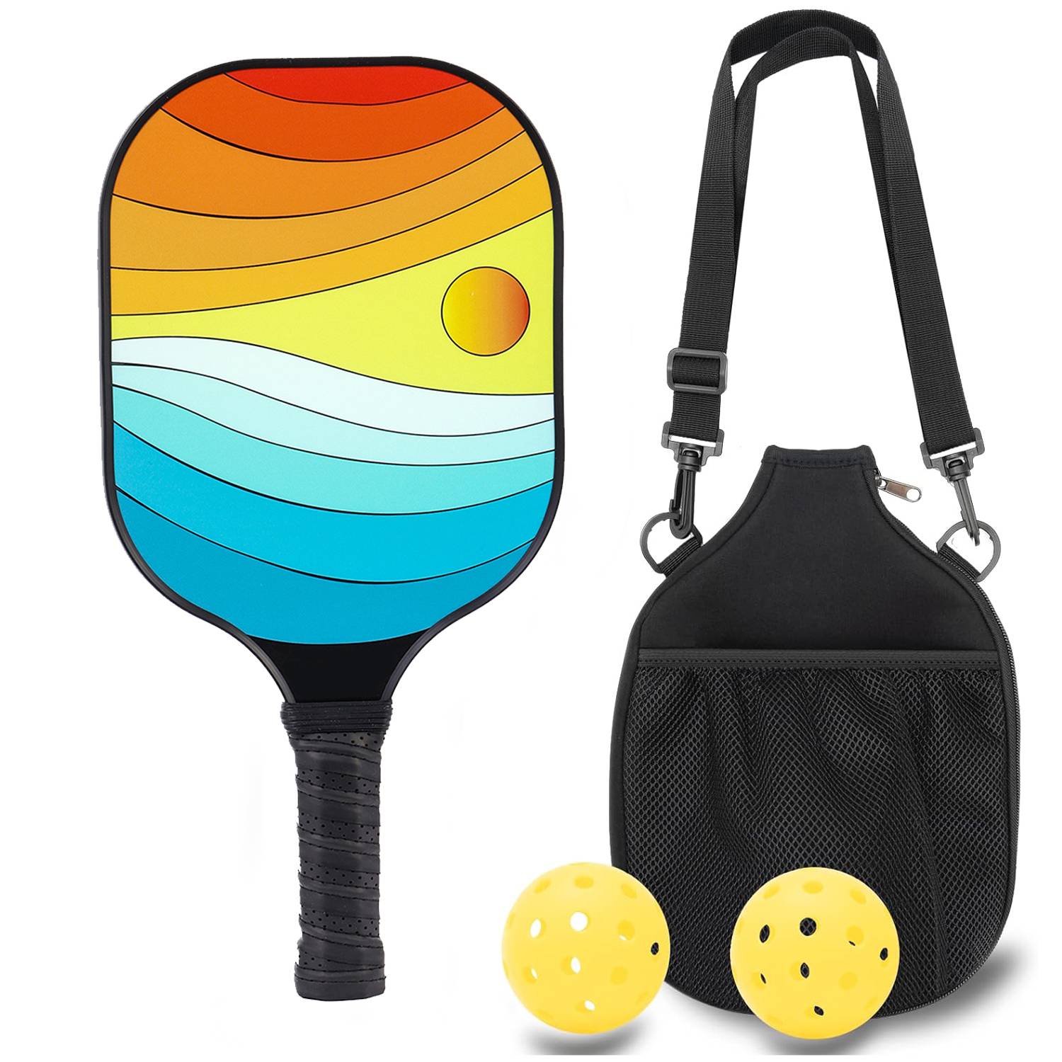Carbon fiber [Rainbow Bar] Single+single -shot backpack+2 40 -hole outdoor balls